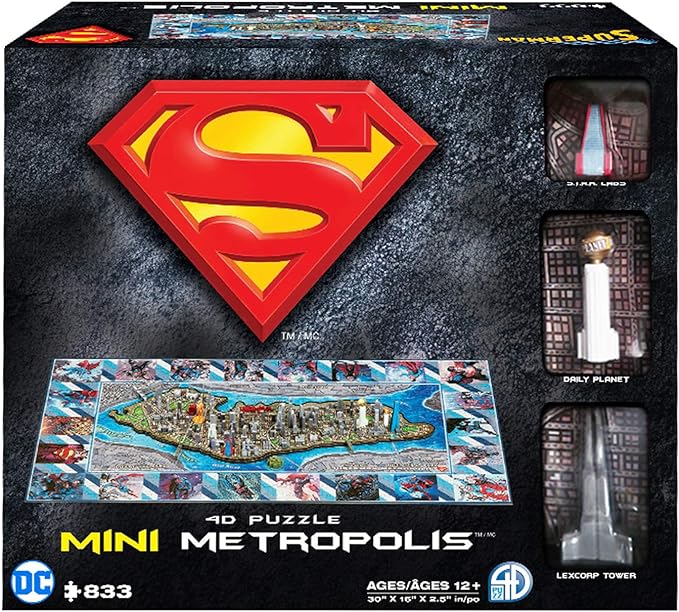4D Cityscape Puzzle - 4D Puzzle: Superman Metropolis - 833 Piece