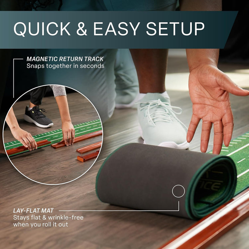 Perfect Practice Standard Edition (9ft 6in) Golf Mat with Automatic Ball Return