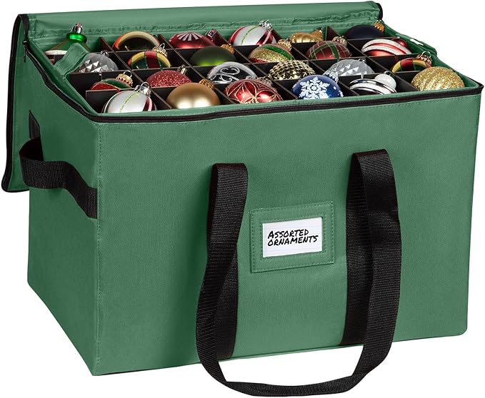 Zober Premium Heavy Duty Ornament Storage Box