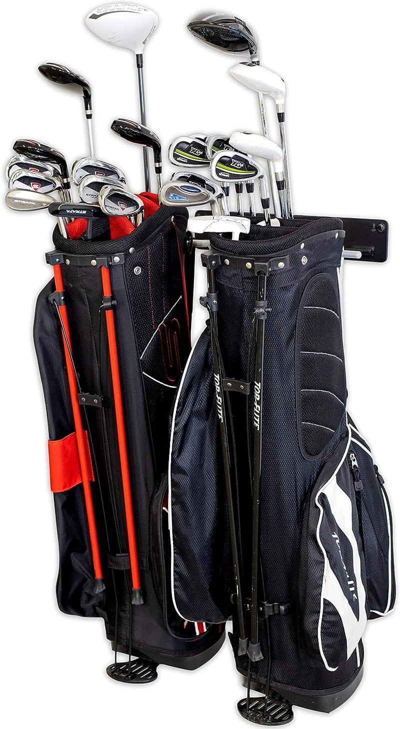 StoreYourBoard Golf Club Organizer, Garage Wall Mount Bag Rack, Heavy Duty Hanger