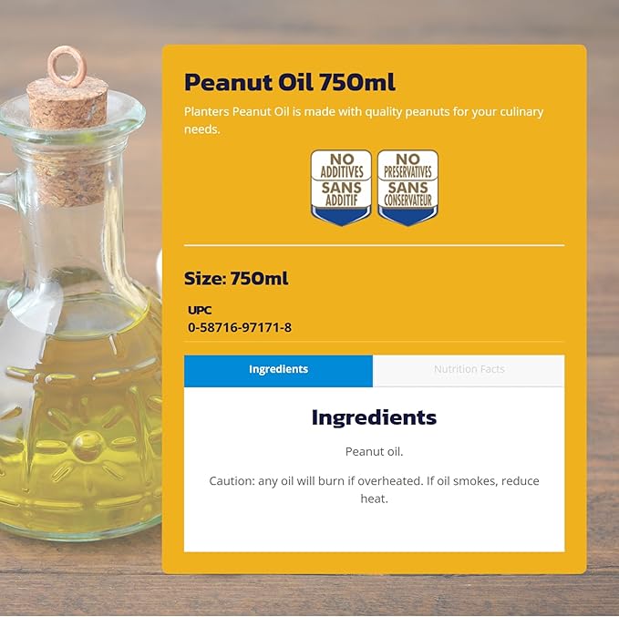 Planters Peanut Oil 750 ml