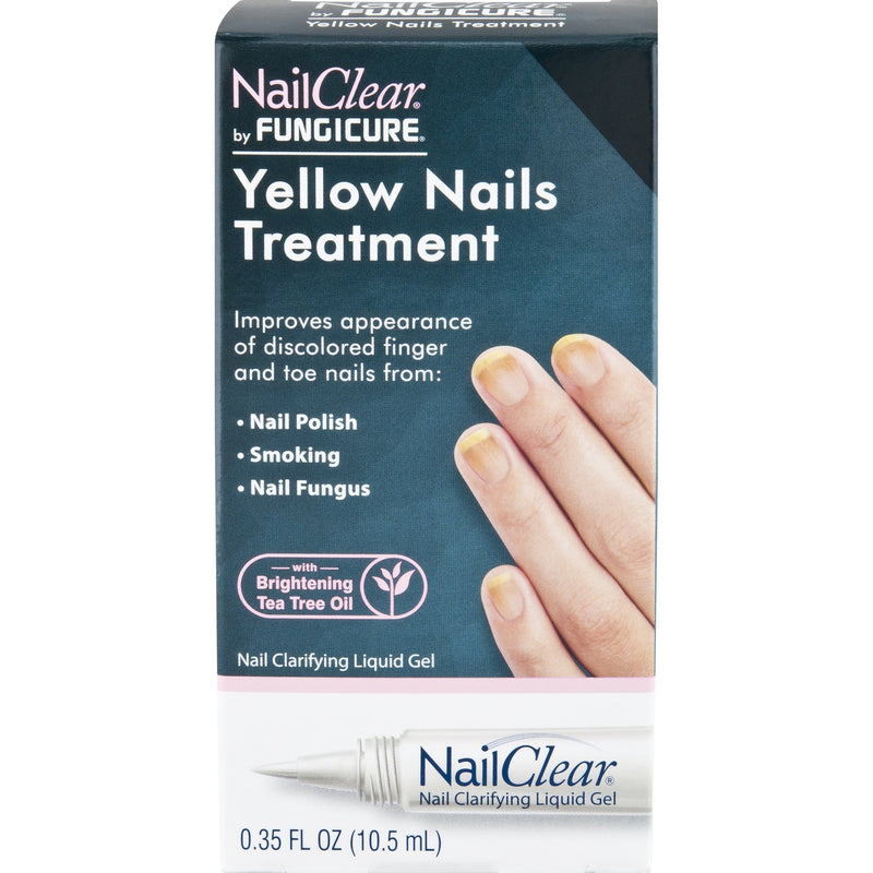 NailClear by FUNGICURE - Yellow Nails Treatment - Improves Appearance of Discolored Nails - Nail Clarifying Liquid Gel, 0.35 Ounce