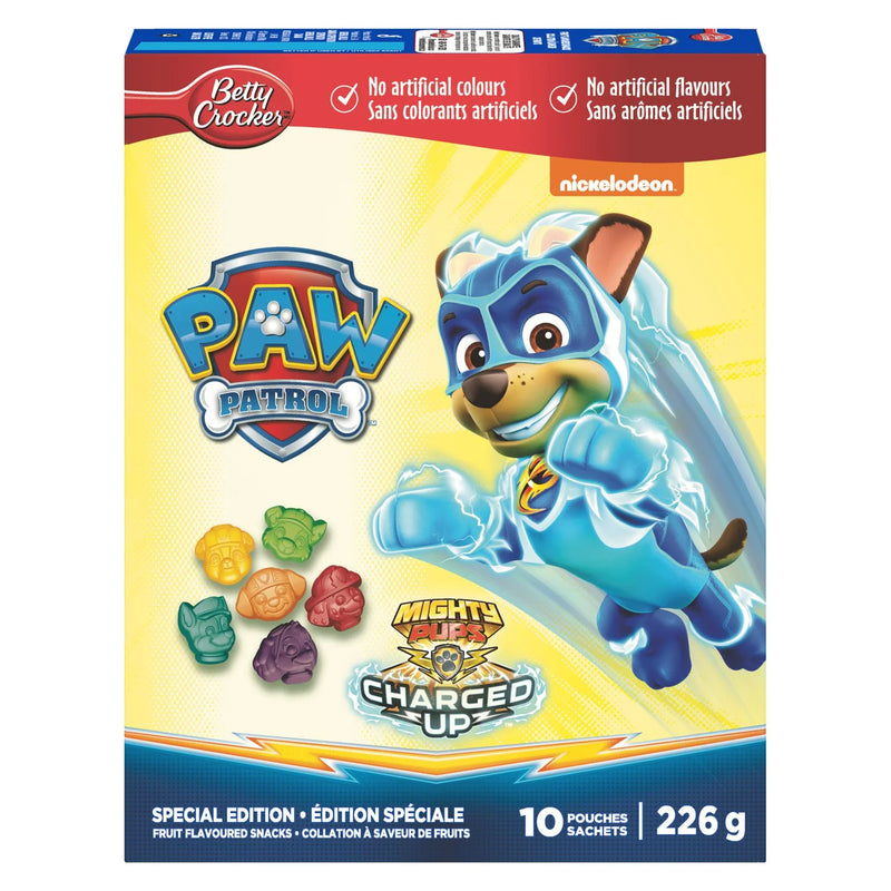Betty Crocker Gluten Free Paw Patrol Special Edition Fruit Flavoured Snacks, 10 pouches, 226 g