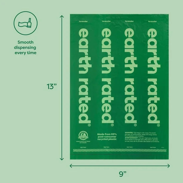 Earth Rated Pet Waste Poop Bags - Various Sizes