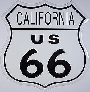 Route 66 California Highway Road Tin Sign