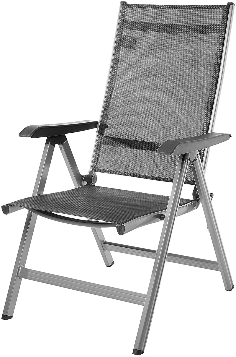AmazonBasic 5-Position Adjustable Outdoor Steel Chair (Grey) - NEW IN BOX - PICK UP ONLY