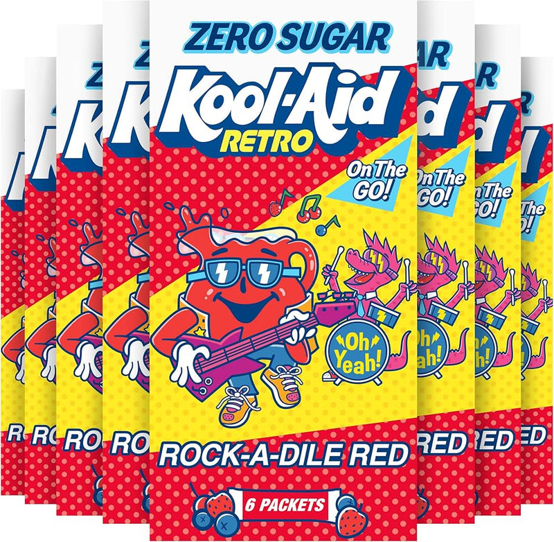 Kool-Aid Retro Zero Sugar Rock-A-Dile Red On The Go - BULK BUY