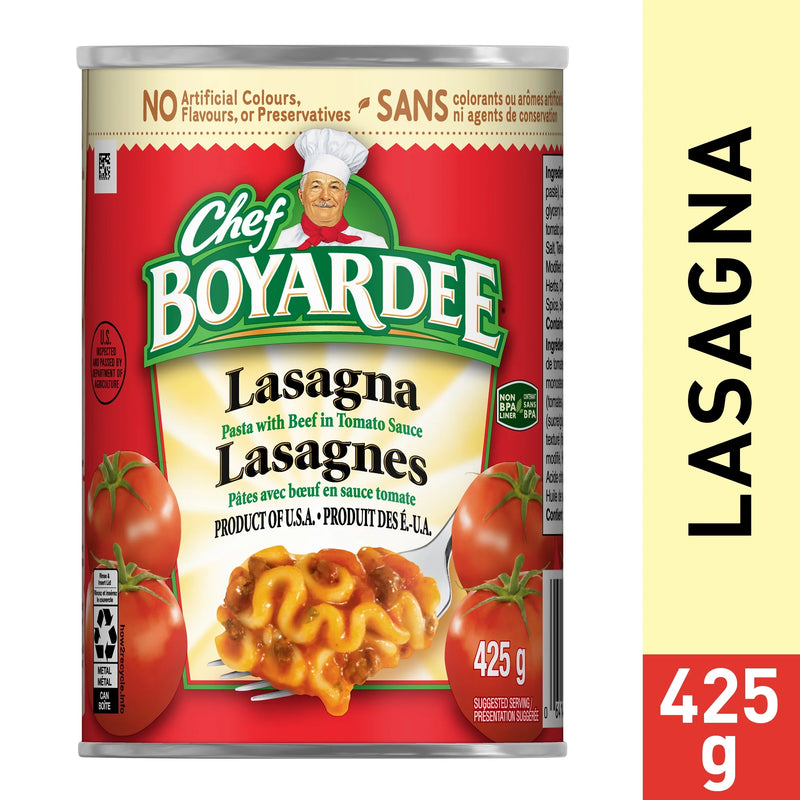 Chef Boyardee Lasagna Pasta With Beef In Tomato Sauce (425g)