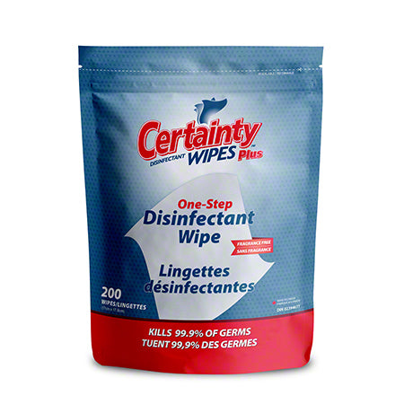 Certainty™ Plus Disinfectant Wipes - 200 ct. Stand-Up Pouch