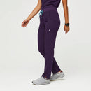 Figs High Waisted Yola Tall  Skinny Scrub Pants In Purple Jam Size Medium