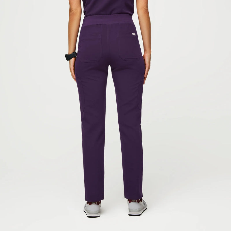 Figs High Waisted Yola Tall  Skinny Scrub Pants In Purple Jam Size Medium
