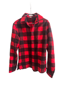 "Balenciaga" Red and Black Plaid Flannel Shirt Women's Small