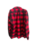 "Balenciaga" Red and Black Plaid Flannel Shirt Women's Small