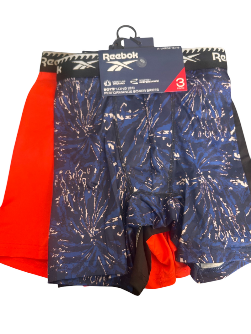 Redbox Boys Size x-Large 16-18 Pack of Three Long Leg Performance Boxer Briefs