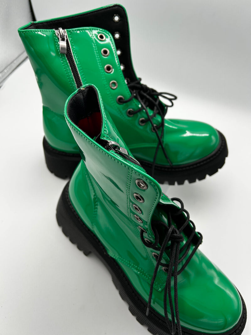 Green fashion boot--size 37