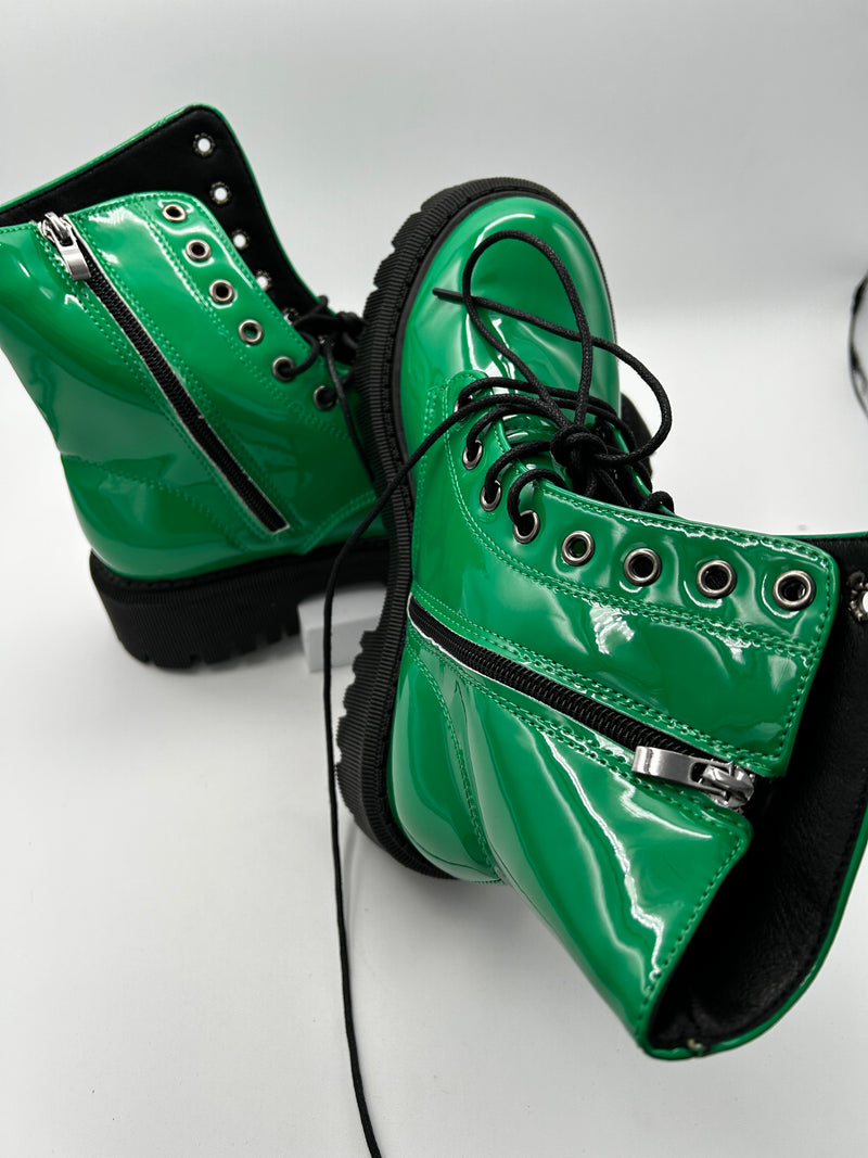 Green fashion boot--size 37