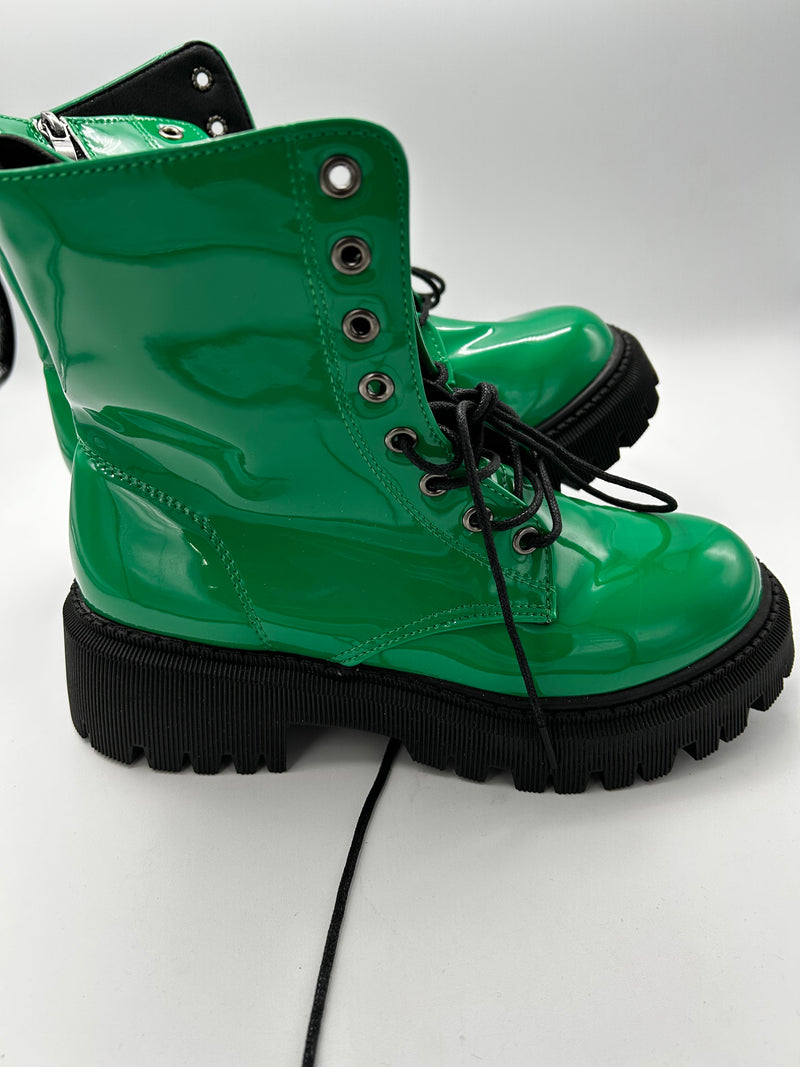 Green fashion boot--size 37