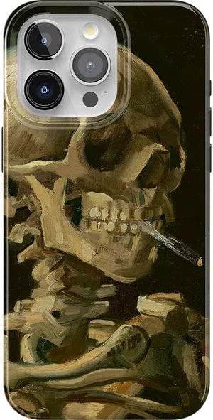 Van Gogh | Head of a Skeleton with a Burning Cigarette iPhone Case