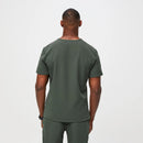 Figs-Leon Three pocket scrub top--Moss- =Mens-Small