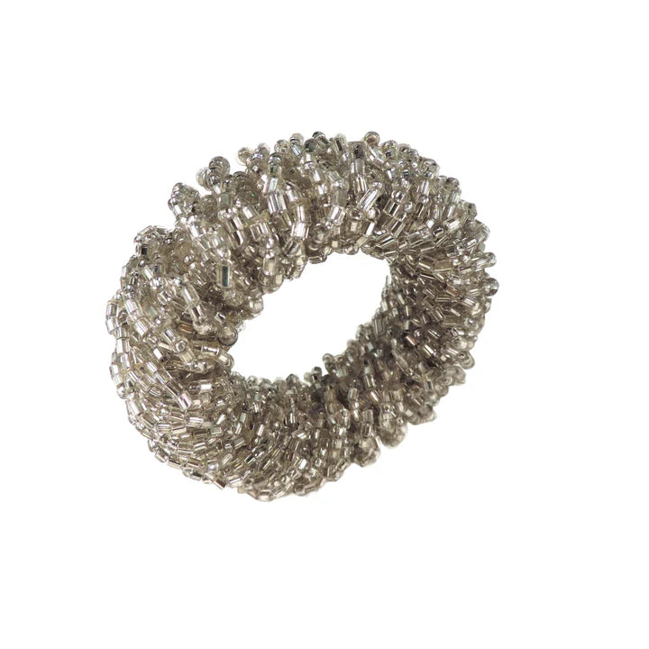 Trunkin' USA  Bling-Bling Napkin Ring in Silver, Set of 4