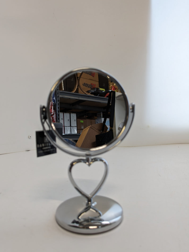 Danielle creations mini tabletop/vanity mirror with heart detail perfect for travel