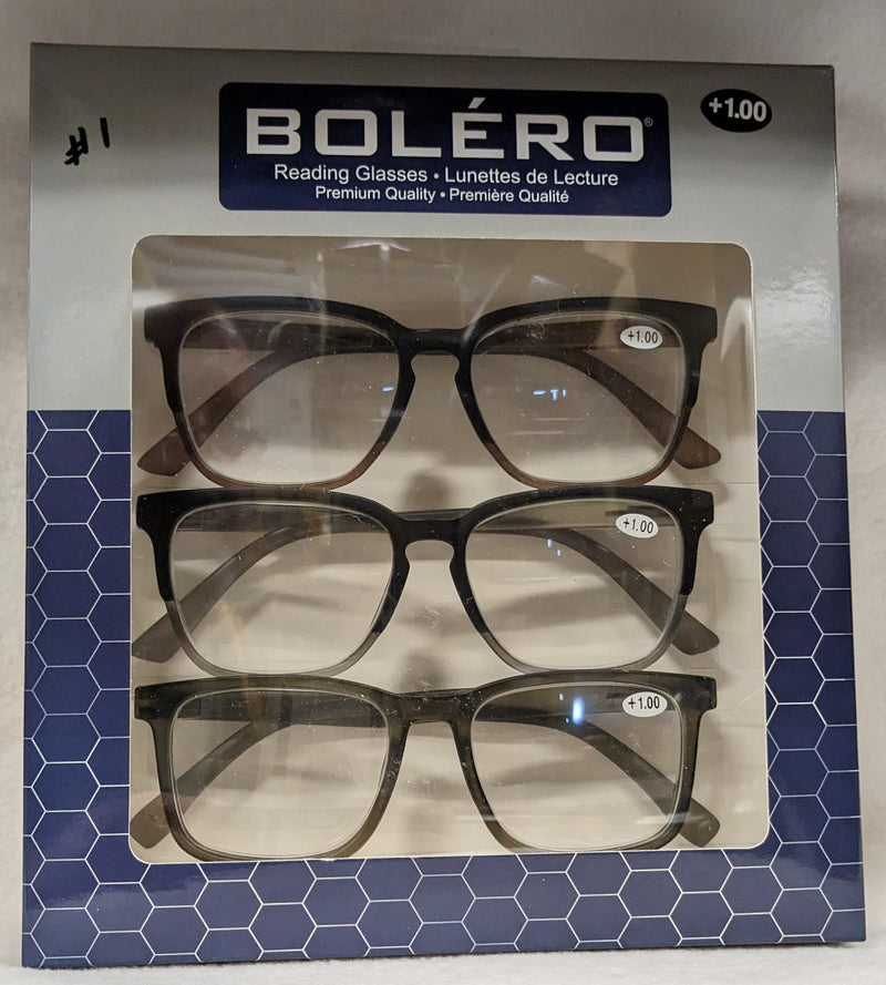 Reading Glasses 1.0 - 3 Pack - Pick your style