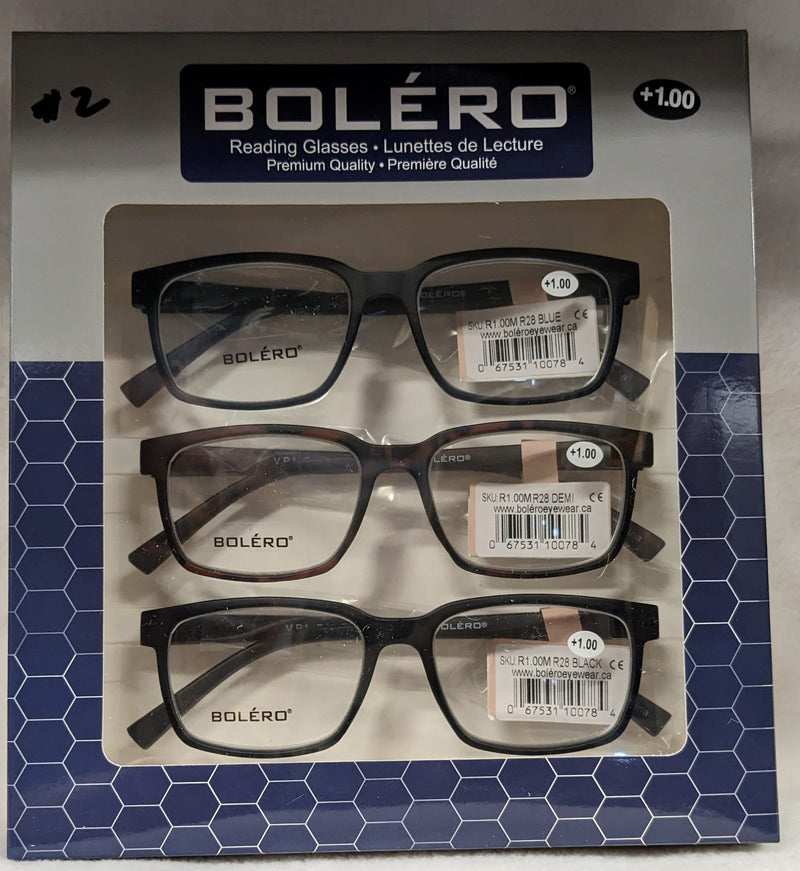 Reading Glasses 1.0 - 3 Pack - Pick your style