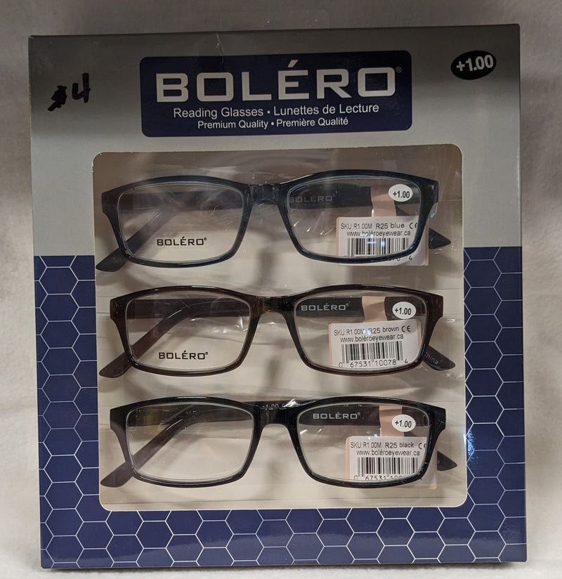 Reading Glasses 1.0 - 3 Pack - Pick your style