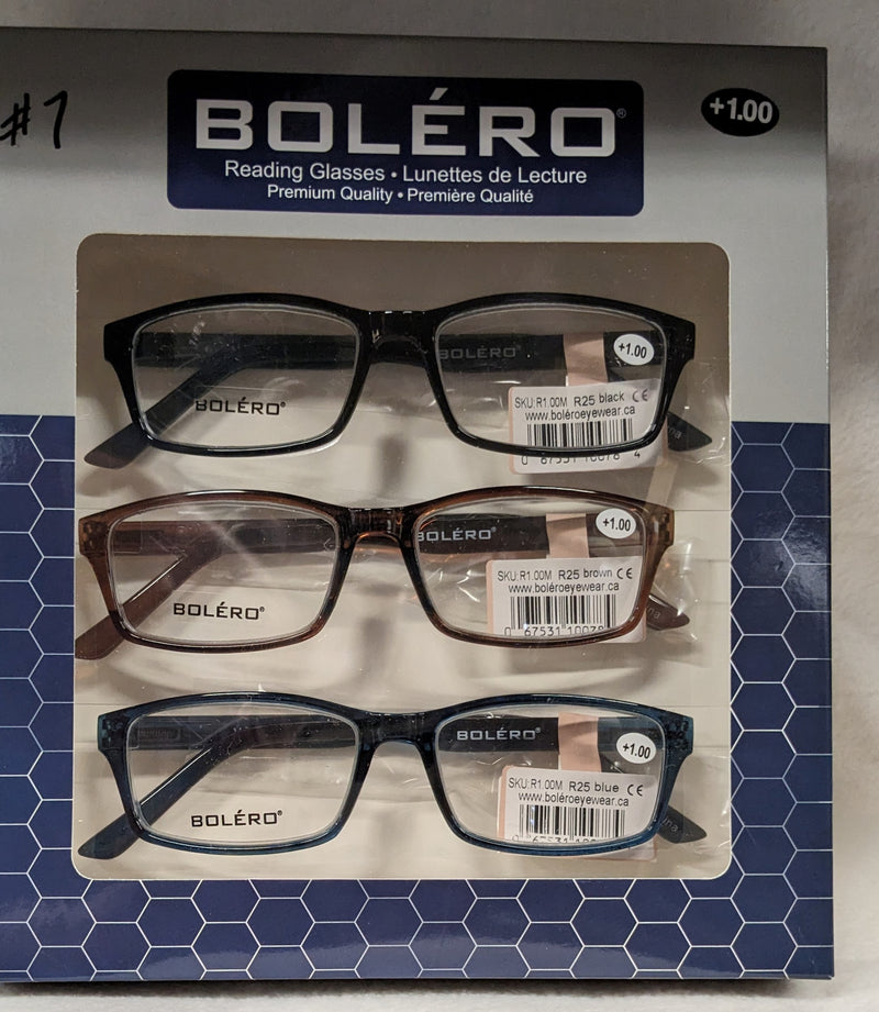 Reading Glasses 1.0 - 3 Pack - Pick your style