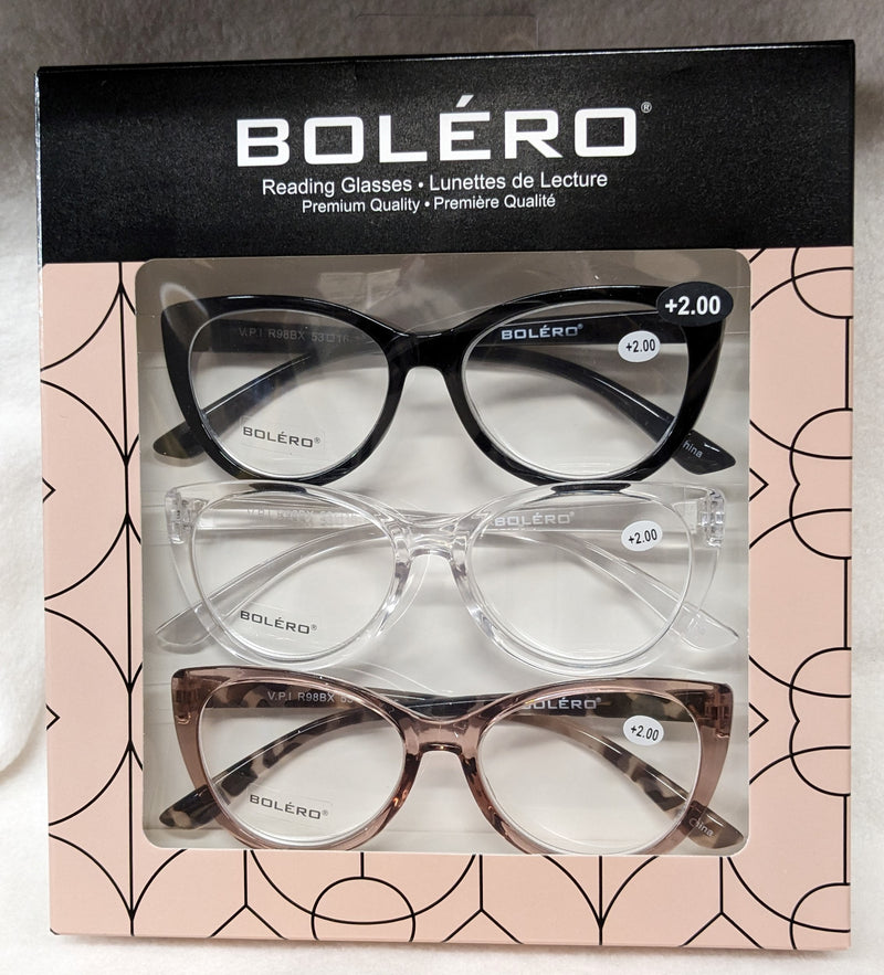 Reading Glasses  - 3 Pack - Pick your style