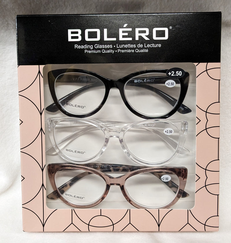 Reading Glasses  - 3 Pack - Pick your style