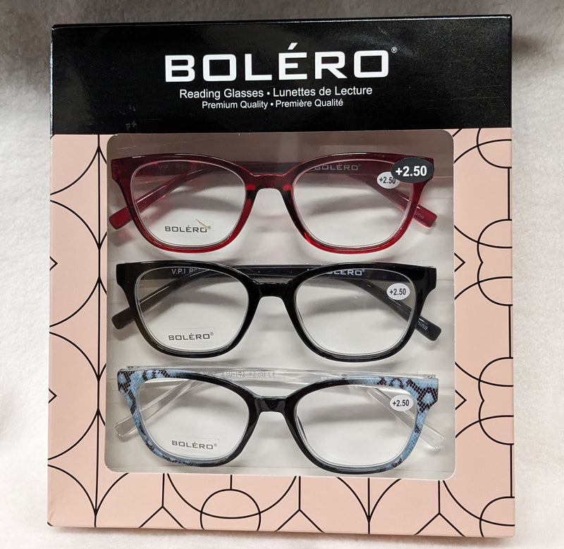 Reading Glasses  - 3 Pack - Pick your style