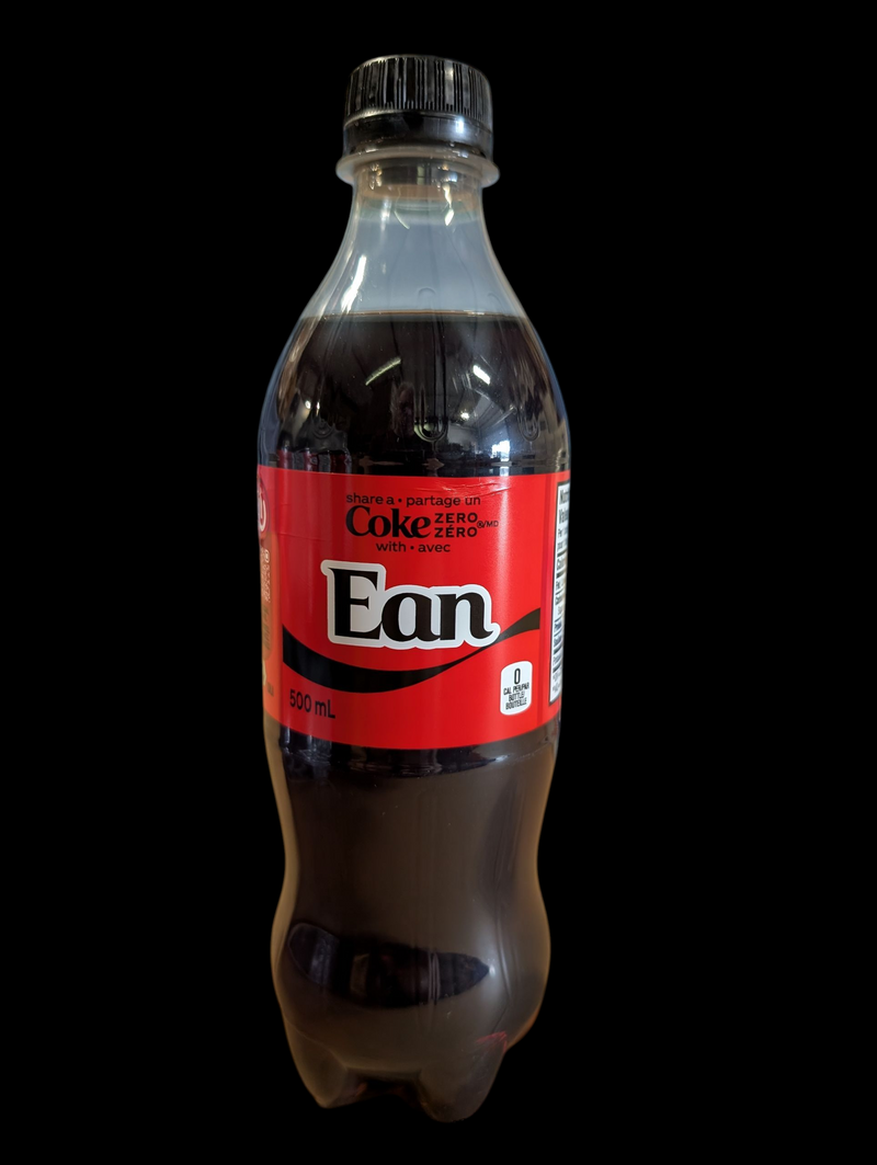 Coke Zero - Coca Cola - Case of 24 Name Bottles - PICK UP ONLY