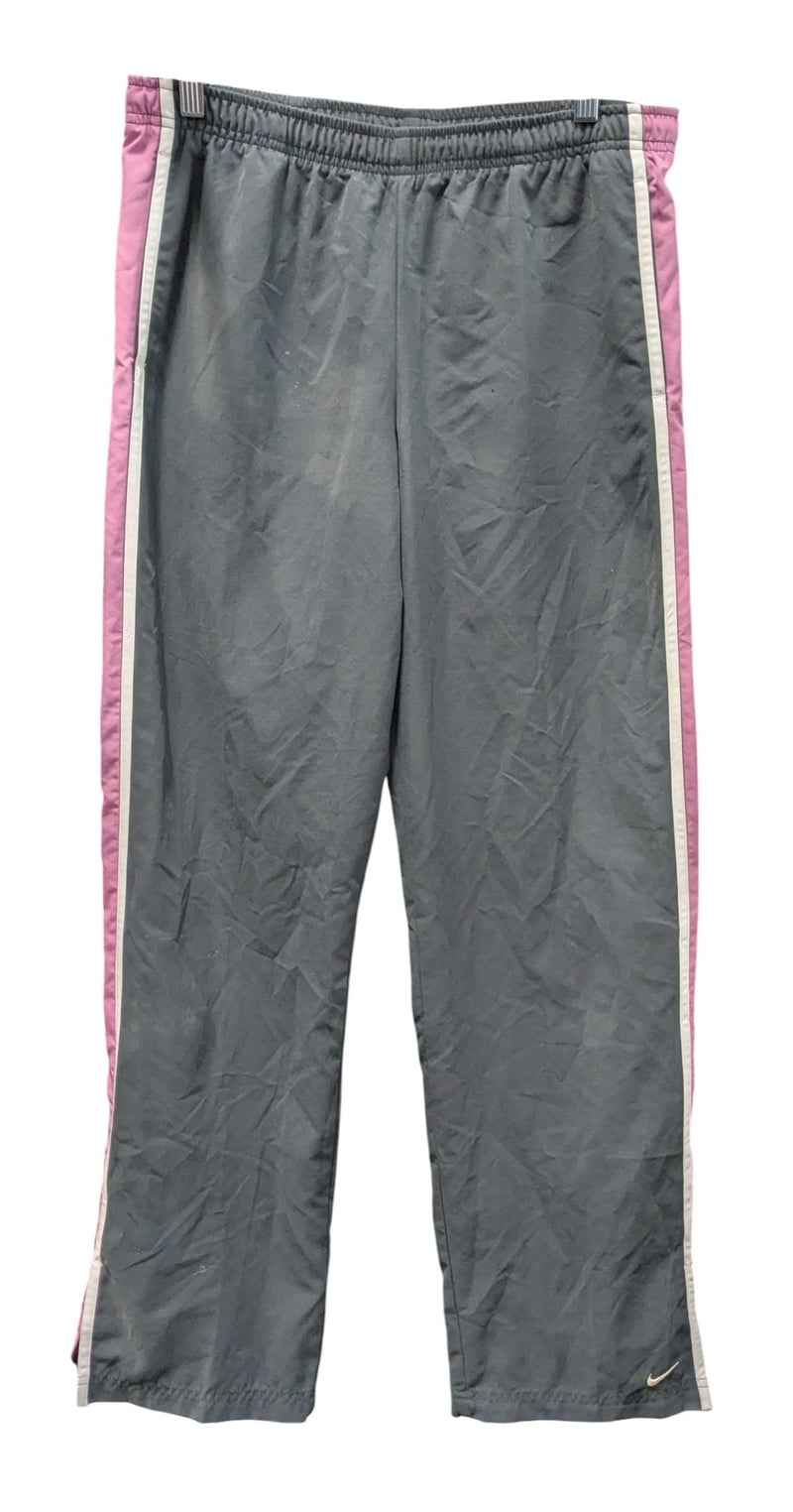 Women's Vintage Y2K Nike Silver Tag Track Pants, Medium 8-10, Grey & Pink