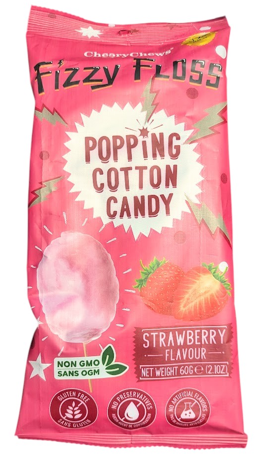 Cheery Chews Fizzy Floss Popping Cotton Candy (60g) - PICK YOUR FLAVOUR