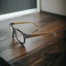 Reading glasses - wood look arm