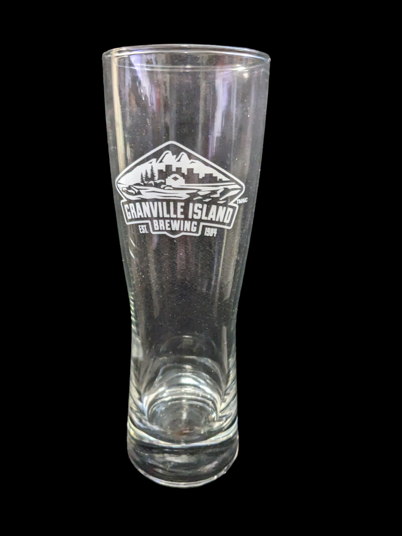 Granville Brewing tall beer glass