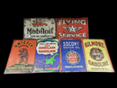 Tin Gasoline Mancave Decor Signs