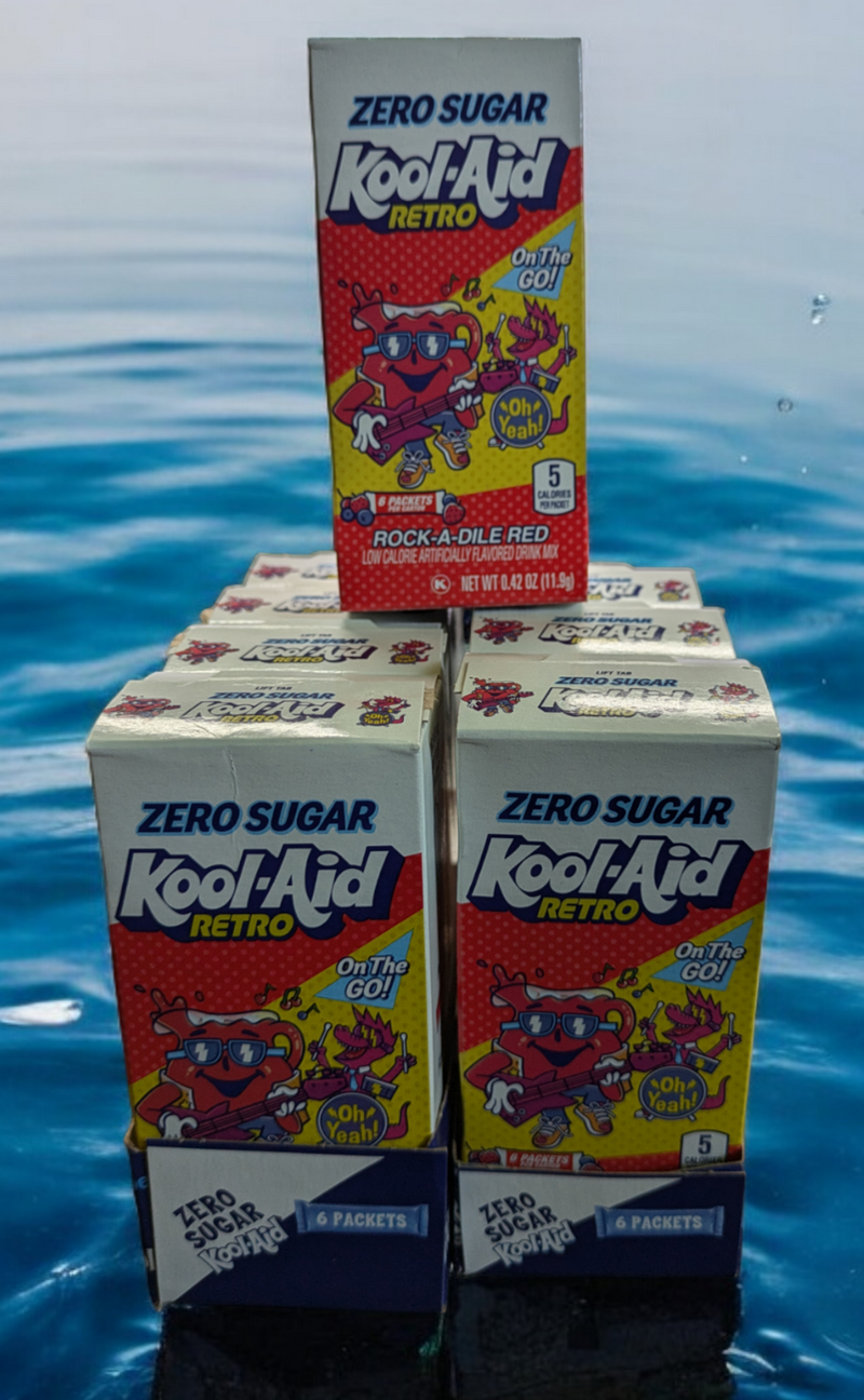 Kool-Aid Retro Zero Sugar Rock-A-Dile Red On The Go - BULK BUY