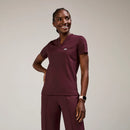 Figs-Women’s Slim Catarina One-Pocket Scrub Top--Burgundy-Large