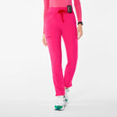 High Waisted Yola Skinny Scrub Pants--hot pink--size xs