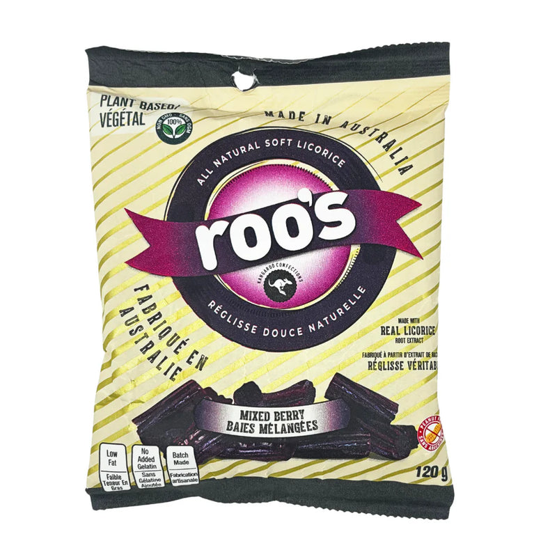 Roo's Australian Licorice Candy (PICK YOUR FLAVOUR), 120g