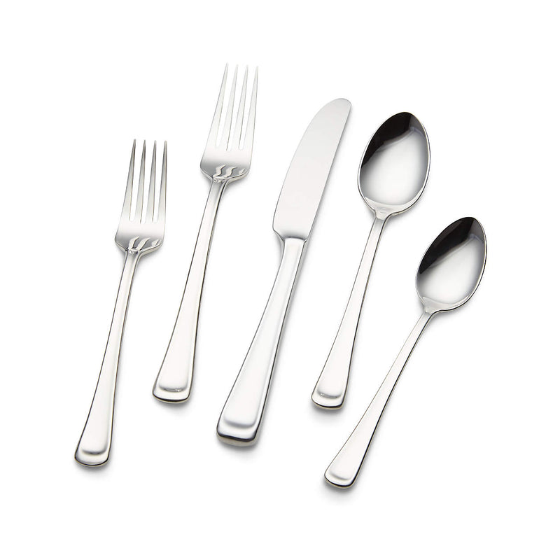 Crate & Barrel Scoop Mirror 5-Piece Flatware Place Setting