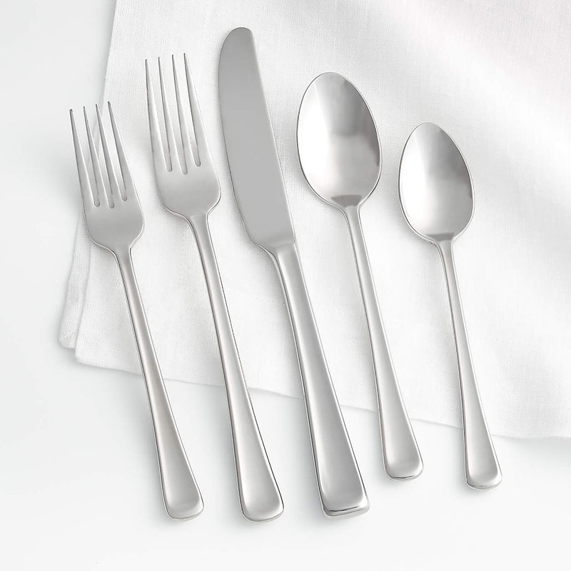 Crate & Barrel Scoop Mirror 5-Piece Flatware Place Setting