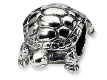 Sterling Silver Turtle Charm Bead - Pandora Compatible