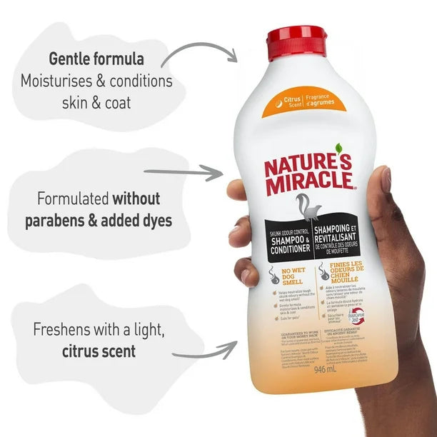 Nature's Miracle Skunk Odour Control Shampoo and Conditioner