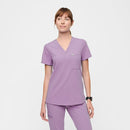 Women's Slim Catarina One-Pocket Scrub Top in Lavender Dew Size Small