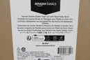 Amazon Basics Narrow Kitchen Plastic Trash Can with Steel Pedal, Black, 40-Liter