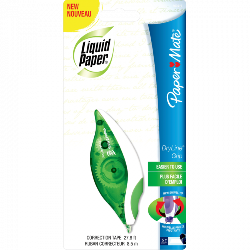 Paper Mate® Liquid Paper® Dryline® Grip Correction Tape--singles