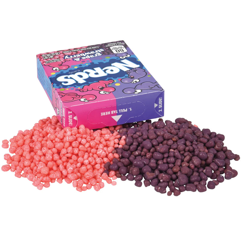 Grape and Strawberry Flavoured Nerds 47Gram Box
